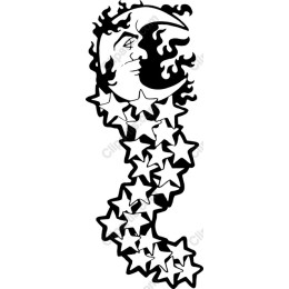 Celestial Moon and Stars