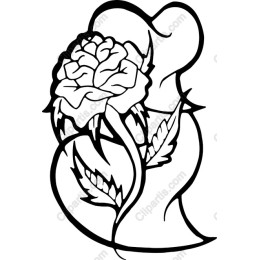 Elegant Flower Embrace - Intricate Rose