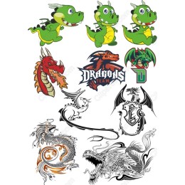 Dragon Clipart Set