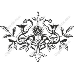 Floral Serpent Emblem