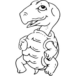 Adorable Turtle Character