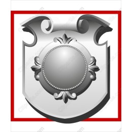 Elegant Silver Shield Emblem