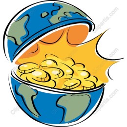 Treasure of the World: of a Globe with Golden Coins