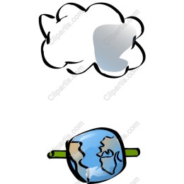 Whimsical Cloud and Earth