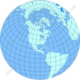 North Polar Lambert Projection Globe