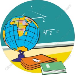 Colorful Globe and Books Educational