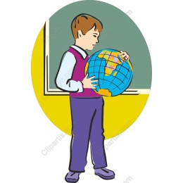 Curious Boy with Globe