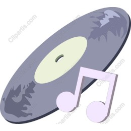 Vintage Vinyl Record and Music Note