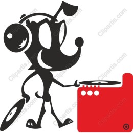 Funky Cartoon Dog DJ