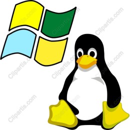 Tux Penguin & Windows Logo