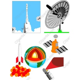 Cosmic Voyage - Rocket, Satellite & Earth