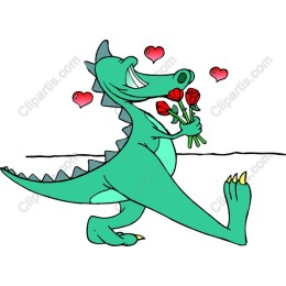 Charming Dragon with Roses