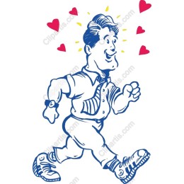 Joyful Cartoon Man