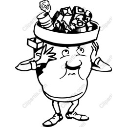 Cheerful Cartoon Container Character