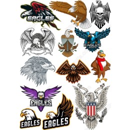 Eagle Emblem Pack - 12 Unique