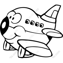 Happy Cartoon Airplane