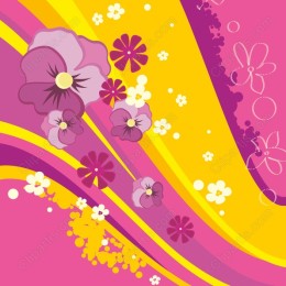 Vibrant Floral Wave