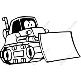 Cheerful Cartoon Bulldozer