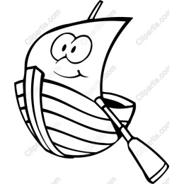 Cheerful Cartoon Boat