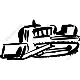 Handcrafted Bulldozer Drawing