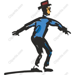 Whimsical Blue Character with Red Hat