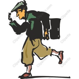 Dynamic Vintage Delivery Man