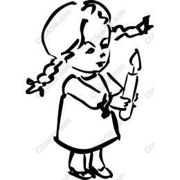 Delightful Candle-Holding Girl