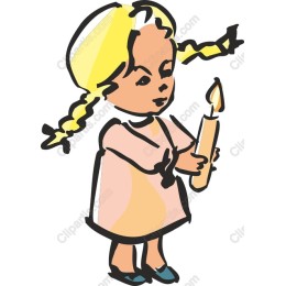Charming Girl with Candle