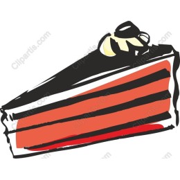 Delicious Hand-Drawn Cake Slice