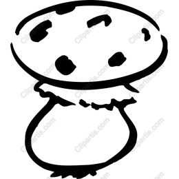 Whimsical Hand-Drawn Mushroom