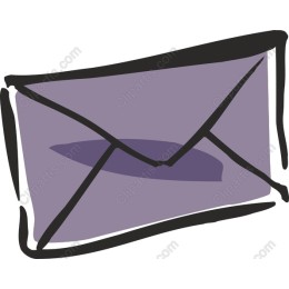 Whimsical Purple Envelope