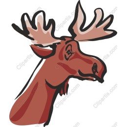 Charming Hand-Drawn Moose