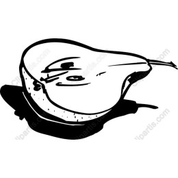 Elegant Hand-Drawn Pear