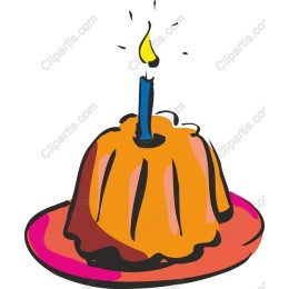 Vibrant Birthday Cake with Candle