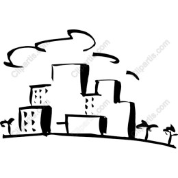 Hand-Drawn City Skyline