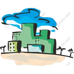 Vibrant Urban Skyline