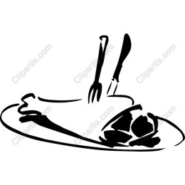 Gourmet Food with Fork and Knife