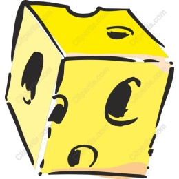 Cheerful Yellow Cheese Cube