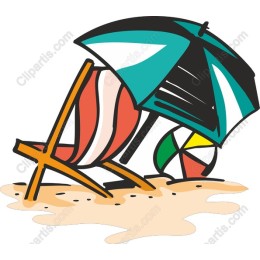 Cozy Beach Chair and Umbrella