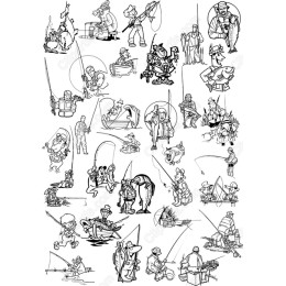 Fishin' Fun Clipart Set - Whimsical Fishing