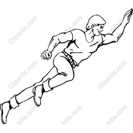 Dynamic Superhero in Flight