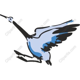 Elegant Blue Flying Bird