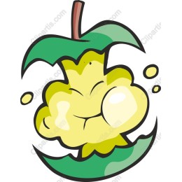 Playful Cartoon Apple