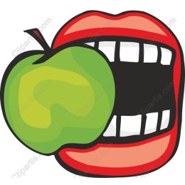 Playful Green Apple Bite