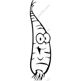 Cheerful Cartoon Carrot
