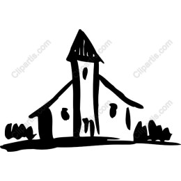 Charming Hand-Drawn Church