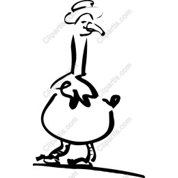 Whimsical Walking Bird
