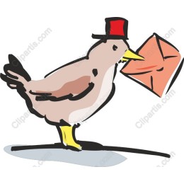 Whimsical Bird with Letter