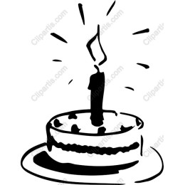 Charming Birthday Cake with Candle
