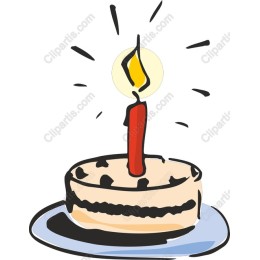 Whimsical Birthday Cake with Candle